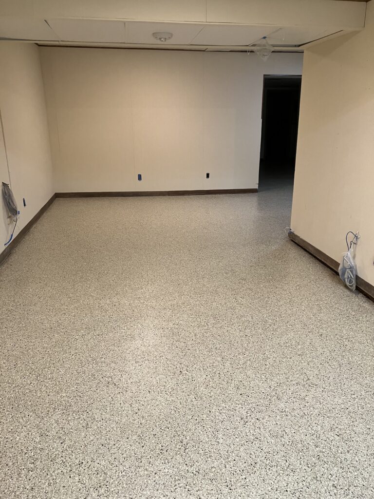 Commercial Floor Finished After Asbestos Flooring Removed 